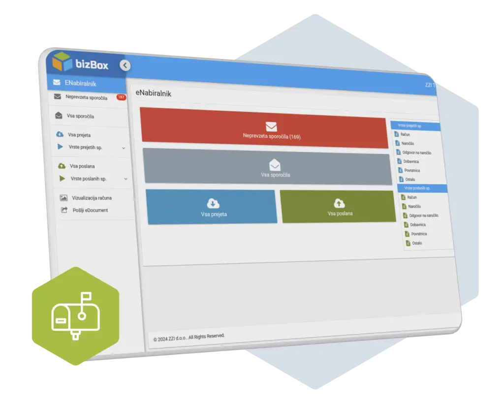 Web application 2 bizBox eNabiralnik